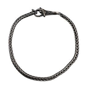 Trollbeads LAA Wheat Chain 8" Sterling Silver Bracelet Dolphin Clasp